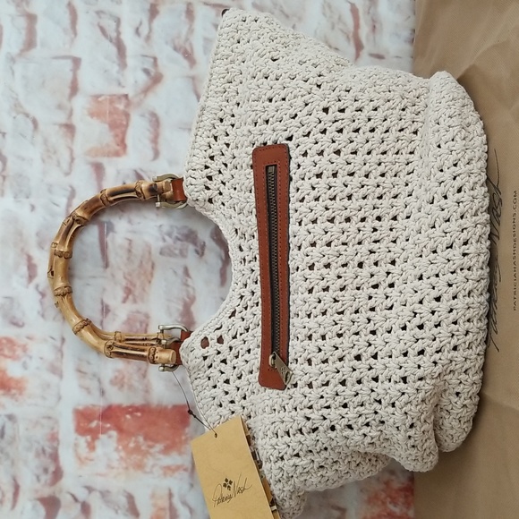 New Patricia Nash Mazara Crochet Tote Bag - Picture 6 of 14